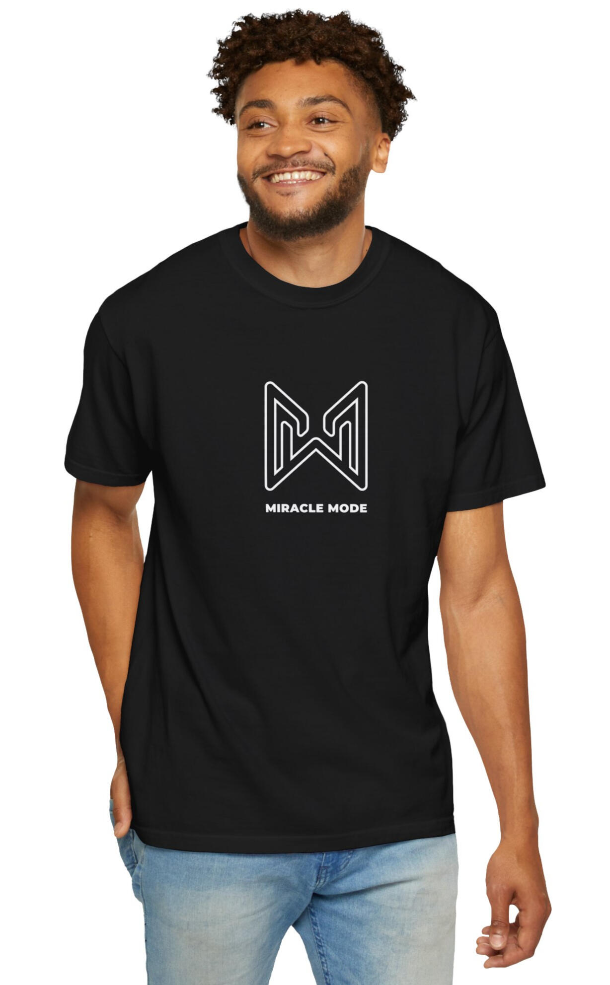 MERAQL Miracle Mode Statement Tee MERAQL Miracle Mode Statement T-shirt with a large outlined emblem above the MIRACLE MODE text.